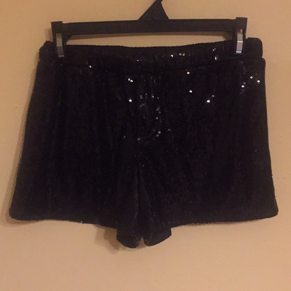 Girls XL Black Sequin Shorts